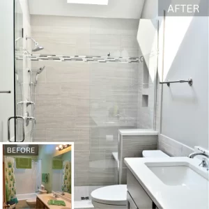 Bath tub to shower conversion
